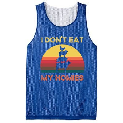 I Dont Eat My Homies Vintage Retro Vegetarian Nutrition Cute Gift Mesh Reversible Basketball Jersey Tank