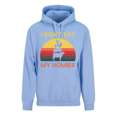 I Dont Eat My Homies Vintage Retro Vegetarian Nutrition Cute Gift Unisex Surf Hoodie