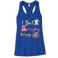 I Dont Eat Anything That Poops Cow Pig Octopus Go Vegan Gift Women's Racerback Tank