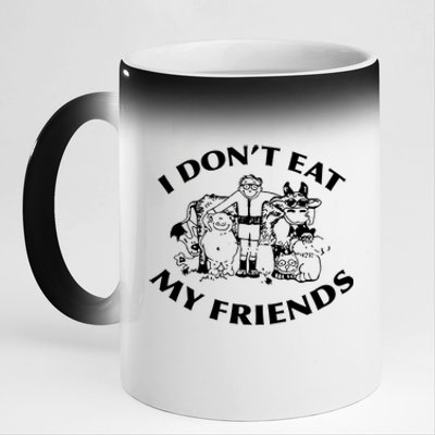 I Don't Eat My Friends 11oz Black Color Changing Mug