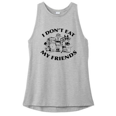 I Don't Eat My Friends Ladies PosiCharge Tri-Blend Wicking Tank