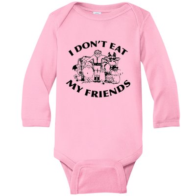 I Don't Eat My Friends Baby Long Sleeve Bodysuit