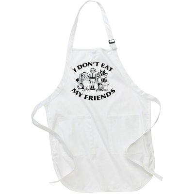 I Don't Eat My Friends Full-Length Apron With Pockets