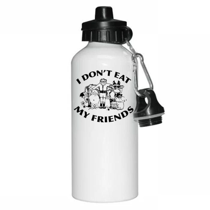 I Don't Eat My Friends Aluminum Water Bottle