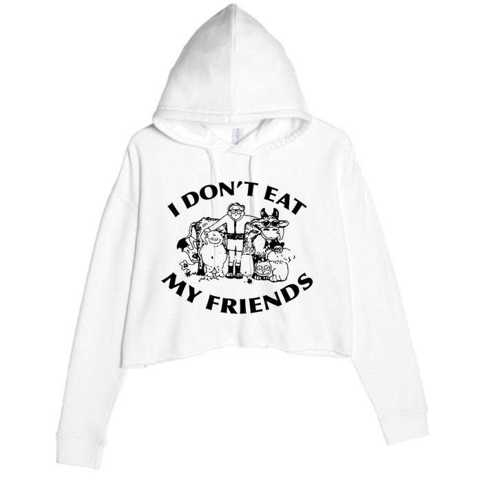 I Don't Eat My Friends Crop Fleece Hoodie