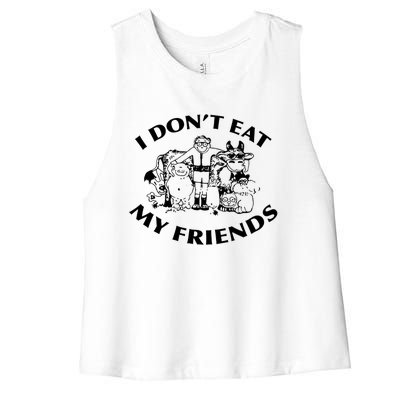 I Don't Eat My Friends Women's Racerback Cropped Tank