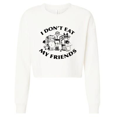 I Don't Eat My Friends Cropped Pullover Crew