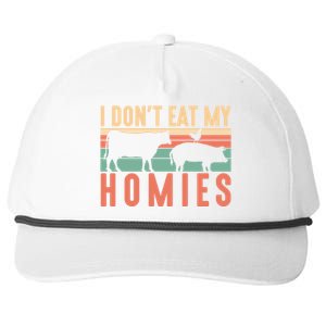 I Dont Eat My Homies Funny Veganism Food Gift Snapback Five-Panel Rope Hat