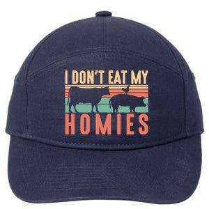 I Dont Eat My Homies Funny Veganism Food Gift 7-Panel Snapback Hat