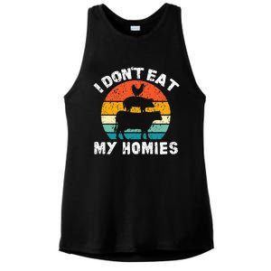 I DonT Eat My Homies Funny Vegetarian Vegan Ladies PosiCharge Tri-Blend Wicking Tank