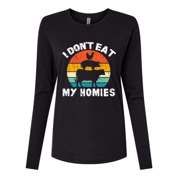 I DonT Eat My Homies Funny Vegetarian Vegan Womens Cotton Relaxed Long Sleeve T-Shirt