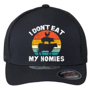 I DonT Eat My Homies Funny Vegetarian Vegan Flexfit Unipanel Trucker Cap