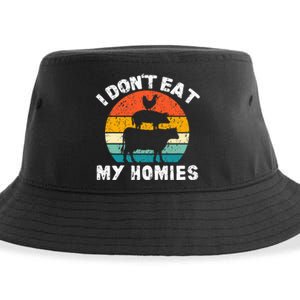 I DonT Eat My Homies Funny Vegetarian Vegan Sustainable Bucket Hat