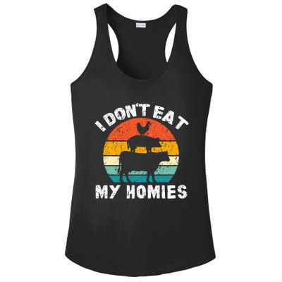 I DonT Eat My Homies Funny Vegetarian Vegan Ladies PosiCharge Competitor Racerback Tank