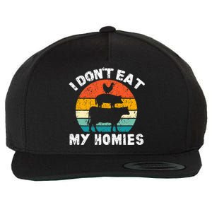 I DonT Eat My Homies Funny Vegetarian Vegan Wool Snapback Cap