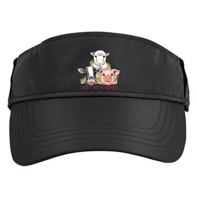 I Dont Eat My Homies Vegetable Vegetarian Funny Vegan Great Gift Adult Drive Performance Visor