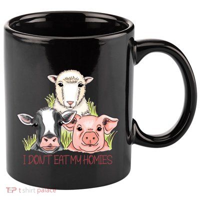 I Dont Eat My Homies Vegetable Vegetarian Funny Vegan Great Gift 11oz C Handle Ceramic Mug