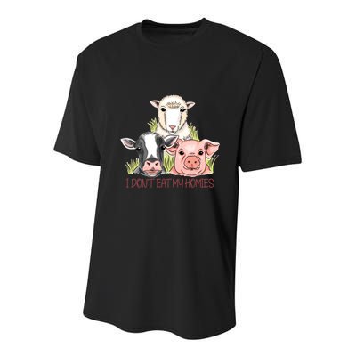I Dont Eat My Homies Vegetable Vegetarian Funny Vegan Great Gift Youth Performance Sprint T-Shirt