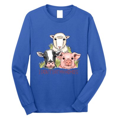I Dont Eat My Homies Vegetable Vegetarian Funny Vegan Great Gift Long Sleeve Shirt