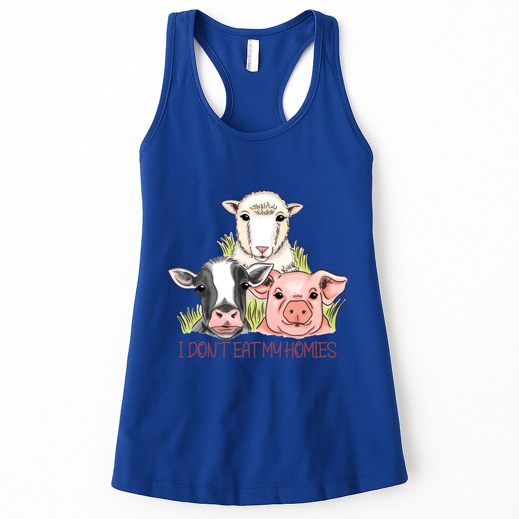 I Dont Eat My Homies Vegetable Vegetarian Funny Vegan Great Gift Womens Tank Top