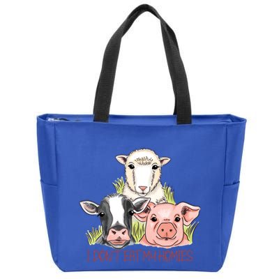 I Dont Eat My Homies Vegetable Vegetarian Funny Vegan Great Gift Zip Tote Bag