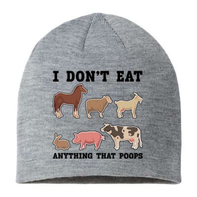 I Dont Eat Anything That Poops Vegan Gift Sustainable Beanie