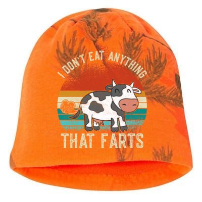 I Dont Eat Anythings That Farts Funny Veganism Veggie Gift Kati - Camo Knit Beanie