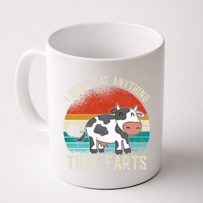 I Dont Eat Anythings That Farts Funny Veganism Veggie Gift Coffee Mug