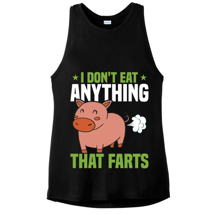 I Dont Eat Anythings That Farts Veggie Funny Veganism Funny Gift Ladies PosiCharge Tri-Blend Wicking Tank
