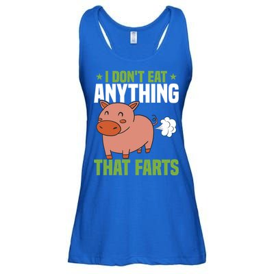 I Dont Eat Anythings That Farts Veggie Funny Veganism Funny Gift Ladies Essential Flowy Tank