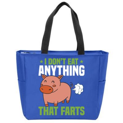 I Dont Eat Anythings That Farts Veggie Funny Veganism Funny Gift Zip Tote Bag