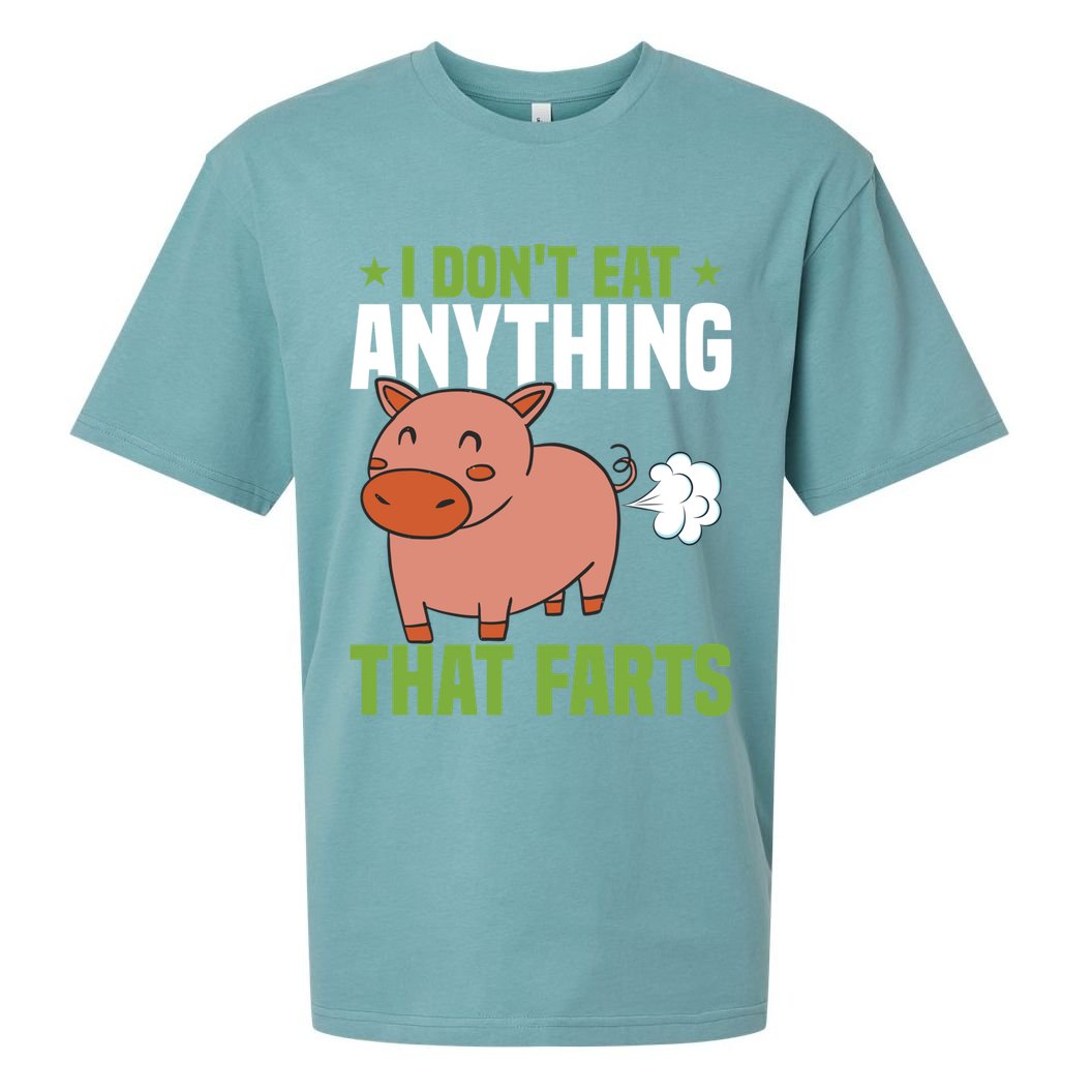 I Dont Eat Anythings That Farts Veggie Funny Veganism Funny Gift Sueded Cloud Jersey T-Shirt