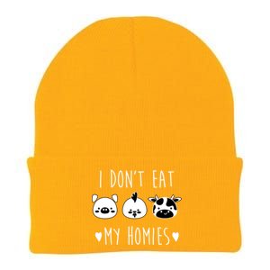 I Dont Eat My Homies Great Gift Vegan And Vegetarian Gift Knit Cap Winter Beanie