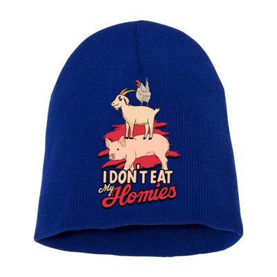 I Dont Eat My Homies Gift Veggies And Plants Keto Diet Food Cute Gift Short Acrylic Beanie