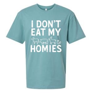 I Dont Eat My Homies Vegan Activism Protest Vegetarian Gift Sueded Cloud Jersey T-Shirt