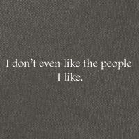 I Dont Even Like The People I Like Funny Slogan Sarcastic Apathetic Quote Cotton Canvas Backpack