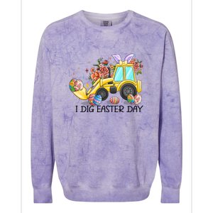 I Dig Easter Day Gift Easter Egg Floral Colorblast Crewneck Sweatshirt