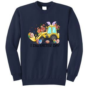 I Dig Easter Day Gift Easter Egg Floral Tall Sweatshirt