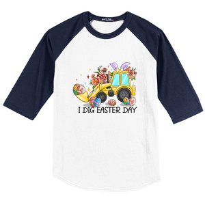 I Dig Easter Day Gift Easter Egg Floral Baseball Sleeve Shirt