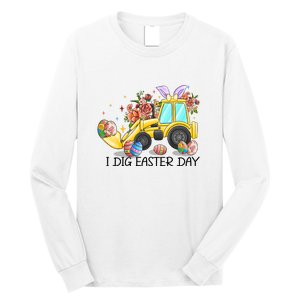 I Dig Easter Day Gift Easter Egg Floral Long Sleeve Shirt