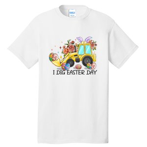 I Dig Easter Day Gift Easter Egg Floral Tall T-Shirt