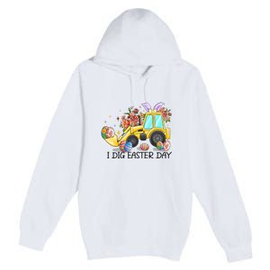 I Dig Easter Day Gift Easter Egg Floral Premium Pullover Hoodie