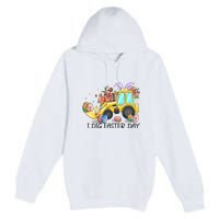 I Dig Easter Day Gift Easter Egg Floral Premium Pullover Hoodie