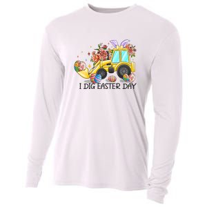 I Dig Easter Day Gift Easter Egg Floral Cooling Performance Long Sleeve Crew