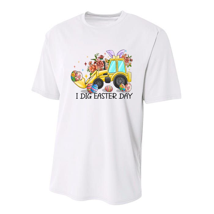 I Dig Easter Day Gift Easter Egg Floral Performance Sprint T-Shirt