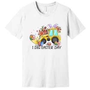 I Dig Easter Day Gift Easter Egg Floral Premium T-Shirt