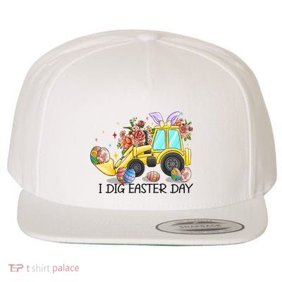 I Dig Easter Day Gift Easter Egg Floral Wool Snapback Cap