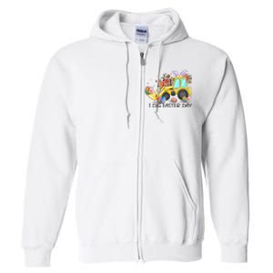 I Dig Easter Day Gift Easter Egg Floral Full Zip Hoodie