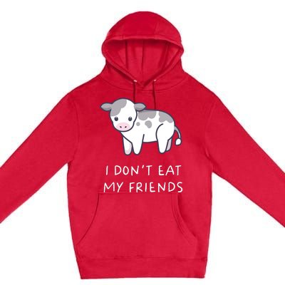 I Dont Eat My Friends Vegetarian Vegan Kawaii Anime Premium Pullover Hoodie