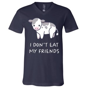 I Dont Eat My Friends Vegetarian Vegan Kawaii Anime V-Neck T-Shirt